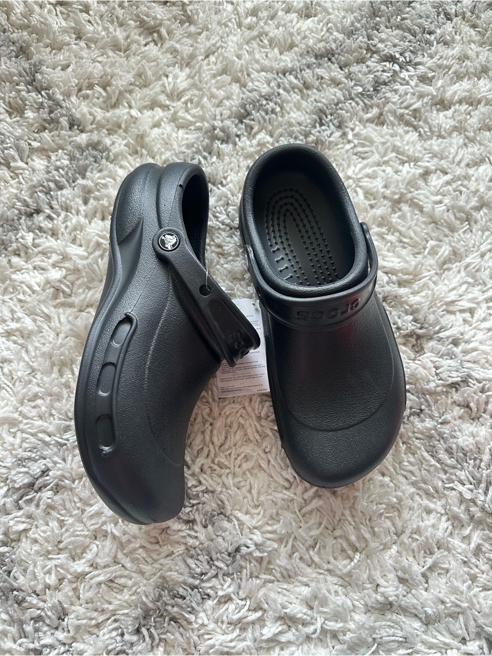 Crocs men Black Slip-On slip resistant Bistro Work Clog size 9